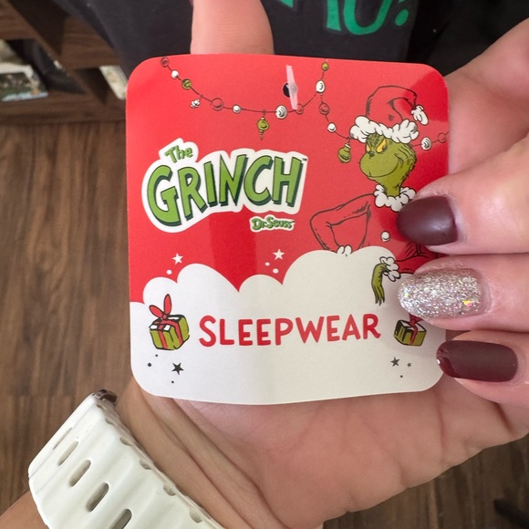Dr. Seuss Black Grinch Pajama Top - Picture 4 of 4
